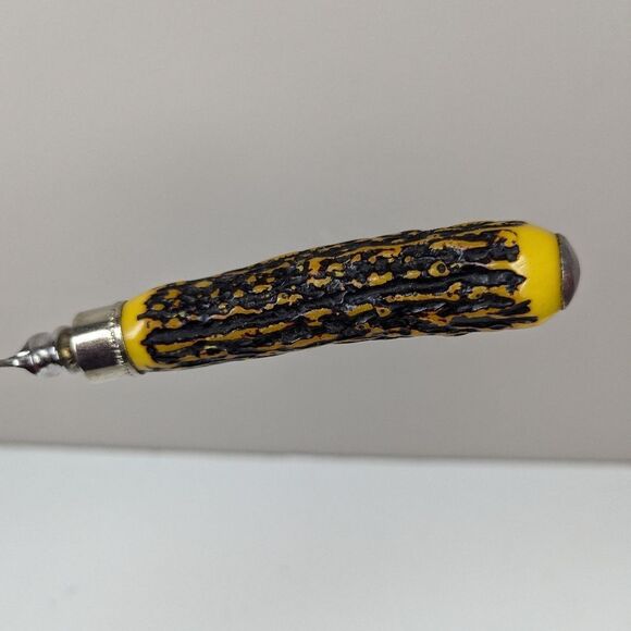 Vintage Sheffield Carving Knife – 13" Faux Antler Handle – Made in England - Picture 3 of 9